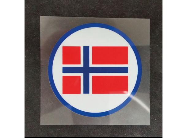 LOGO Norge Flagg i sirkel 6cm Logo til trykking 